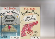 LOT DE 4 AGATHA RAISIN 7 8 9 11 - M.C. BEATON - PIMENT NOIR