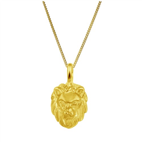 Petit collier tête lion en - tête,