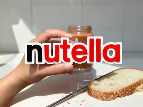 Plaque logo nutella 3d - nutella,