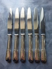 Couteaux De Table X6 Métal Argenté Style Louis XV