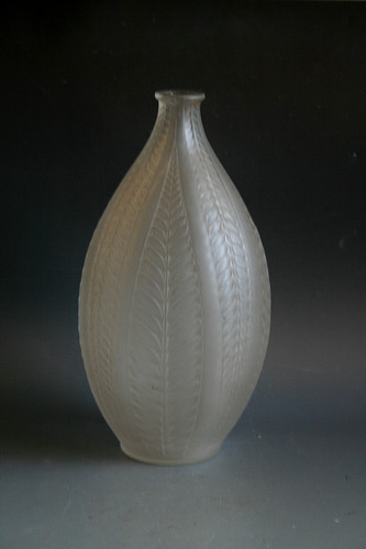 Ancien vase verre acacia - vase,