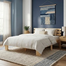 Lit Double en Bois Pin Massif