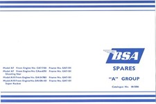 BSA A7 A10 Pièces Livre Entièrement Illustré 1958-62 Doré Flash de Super Fusée