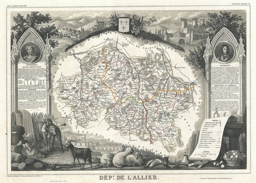 1852 levasseur map - levasseur, of