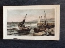 CP ILLUSTREE EPAISSE PORT BATEAUX PECHE PHARE -  37857