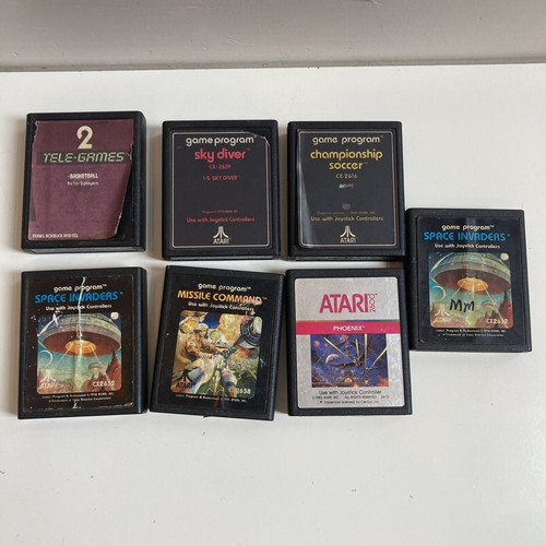 Atari game cartridges - game,