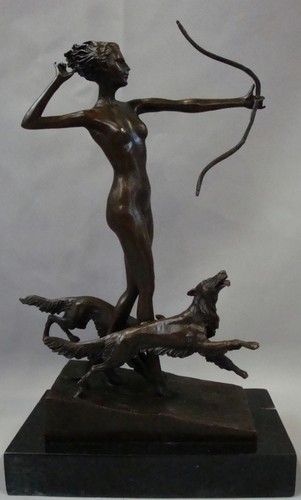 Statue sculpture chien diane - sculpture,