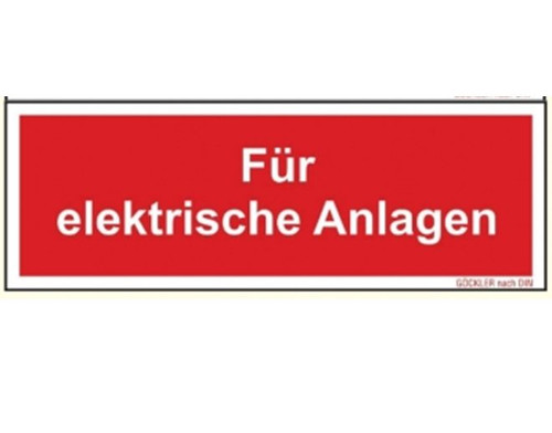 Extincteur zusatzschild pour - ",
