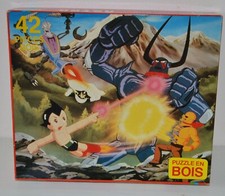 Puzzle en Bois jeu ASTRO Le petit ROBOT  vintage FALCON 42 pièces 1984