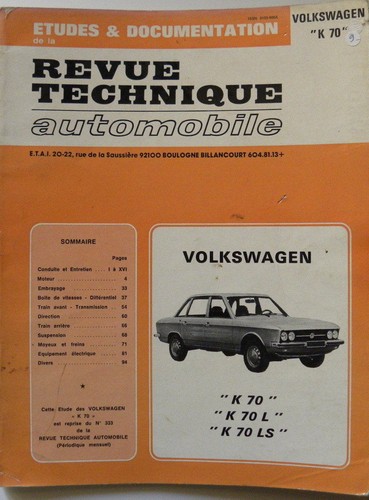 Revue technique automobile rta - revue,