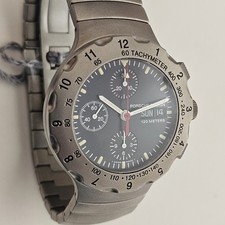 Montre Homme Chronographe Automatique Eterna Porsche Design Titanium Réf 6500.10