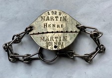 PLAQUE d'Identité MILITAIRE Bracelet de SOLDAT de 1929 Avignon Militaria