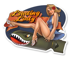 STICKER PINUP BOMB LEADING