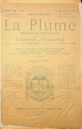 Revue plume n 65 1892 - la,