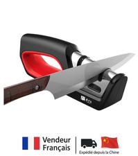 Affûteur Aiguiseur Manuel à Main Couteau Cuisine Ciseau Tungstène 3 Taille Lame