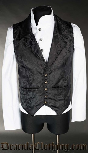 Gilet brodé gothique - gilet,