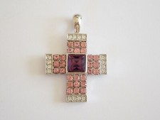 Pendentif croix couleur argent - pendentif,