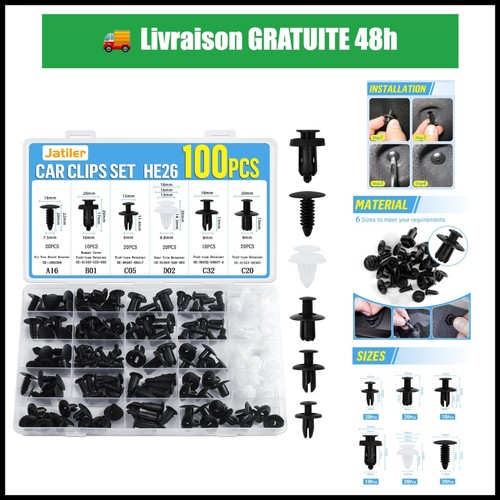 Jatiler 100 pièces rivets - jatiler,
