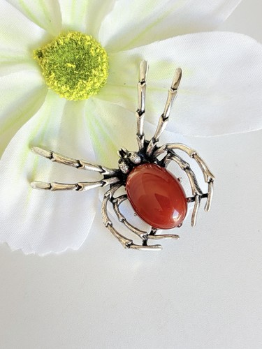 Broche araignée cabochon - broche,