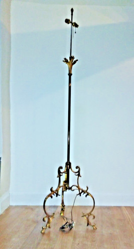 Ancien lampadaire bronze - ancien, en