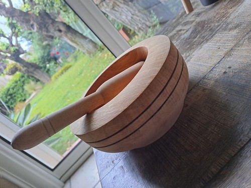 Mortier bois avec - mortier, en