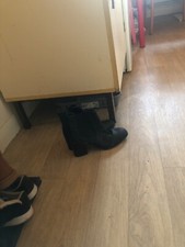 Bottine noire bi matière talon haut neuve pointure 40