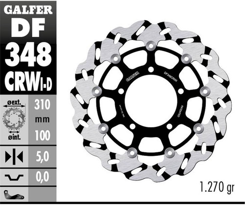 Disque frein avant galfer wave - frein,