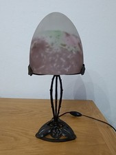 Lampe Art Déco Pâte De Verre Signée Muller Frères Lunéville