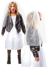 Robe De Mariée De Chucky Tiffany Filles Halloween Officielle Costume Fantaisie