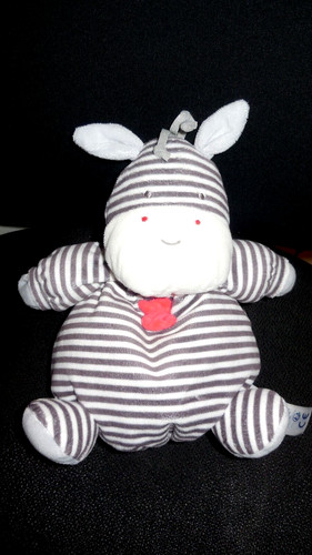 Doudou peluche musical zèbre - peluche,