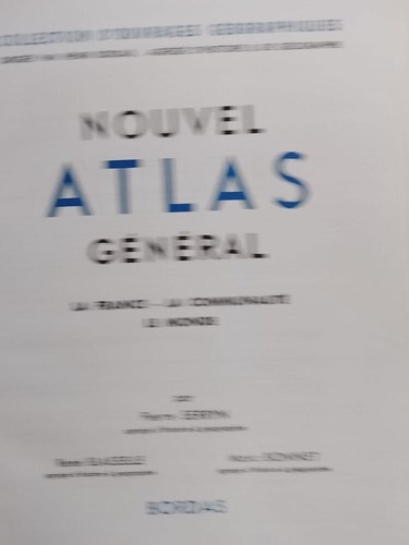 Nouvel atlas général - général, |