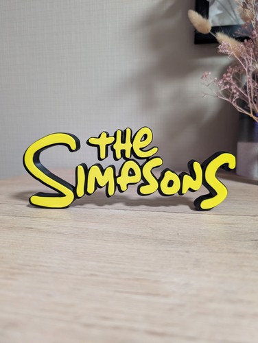 Logo the simpsons jaune noir - logo,
