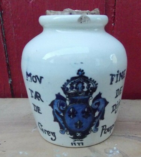 Ancien pot moutarde grey - pot,