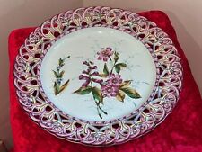 GRAND PLAT AJOURE EN FAIENCE DE LUNEVILLE KELLER ET GUERIN EMILE GALLE