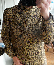 Robe Caroll 40 mches lgues noir beige  col montant à boutonner ou pas latéral