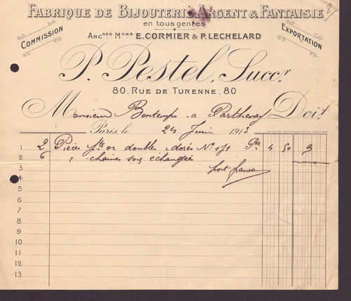 Paris bijouterie - (iii°),
