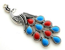 Peacock Bird Blue Red 3 +