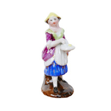 Ancienne Fève Allemande Personnage Biscuit 50mm Figurine Miniature de Poupée