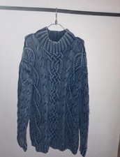 Pull laine tricoté main - laine,