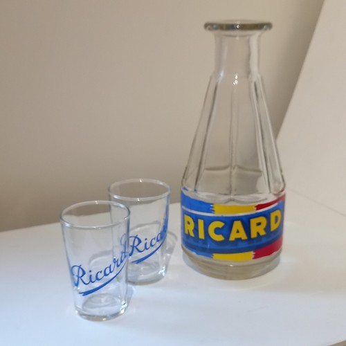 Ricard carafe verre avec 2 - carafe,