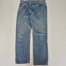 LEVI'S 501 Jeans W34 L30 Bleu Homme 100% Coton Straight Denim Classic