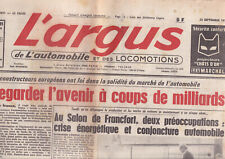 L'ARGUS N°2641 FRANCFORT / VW JETTA / MERCEDES SERIE S / MAZDA 626 MOTEUR 1600
