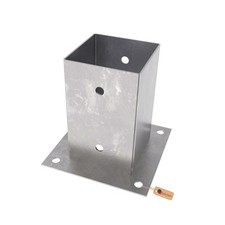 GeZu Impex Support Poteau à Visser | Platine Bois Clôture Pergola 121x121mm