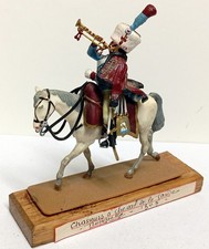 SEGOM FIGURINE EMPIRE CHASSEURS A CHEVAL DE LA GARDE 1807 TROMPETTE