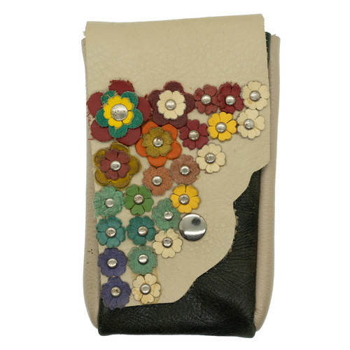 Cuir fleur téléphone - fleur,