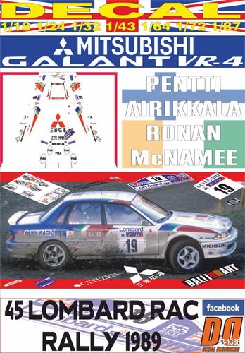 Decal mitsubishi galant 4 - galant, vr-4