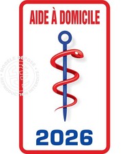 Caducée Aide à domicile 2026 - aide à la personne Sticker autocollant pare-brise