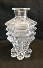 Ancien Joli Flacon De Parfum De Collection En Cristal Taillé 