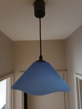 Luminaire bleu – suspension – plafonnier – lampe TBE