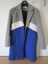 Très joli manteau Morgan taille 36 gris bleu blanc graphique